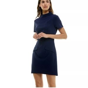 B.Darlin Junior's Dress Sz 9/10 (Women Sz 6) Short Sleeve Mockneck Mini Blue New